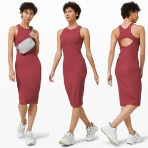 Lululemon Brunch and Back Dress Chianti size 8